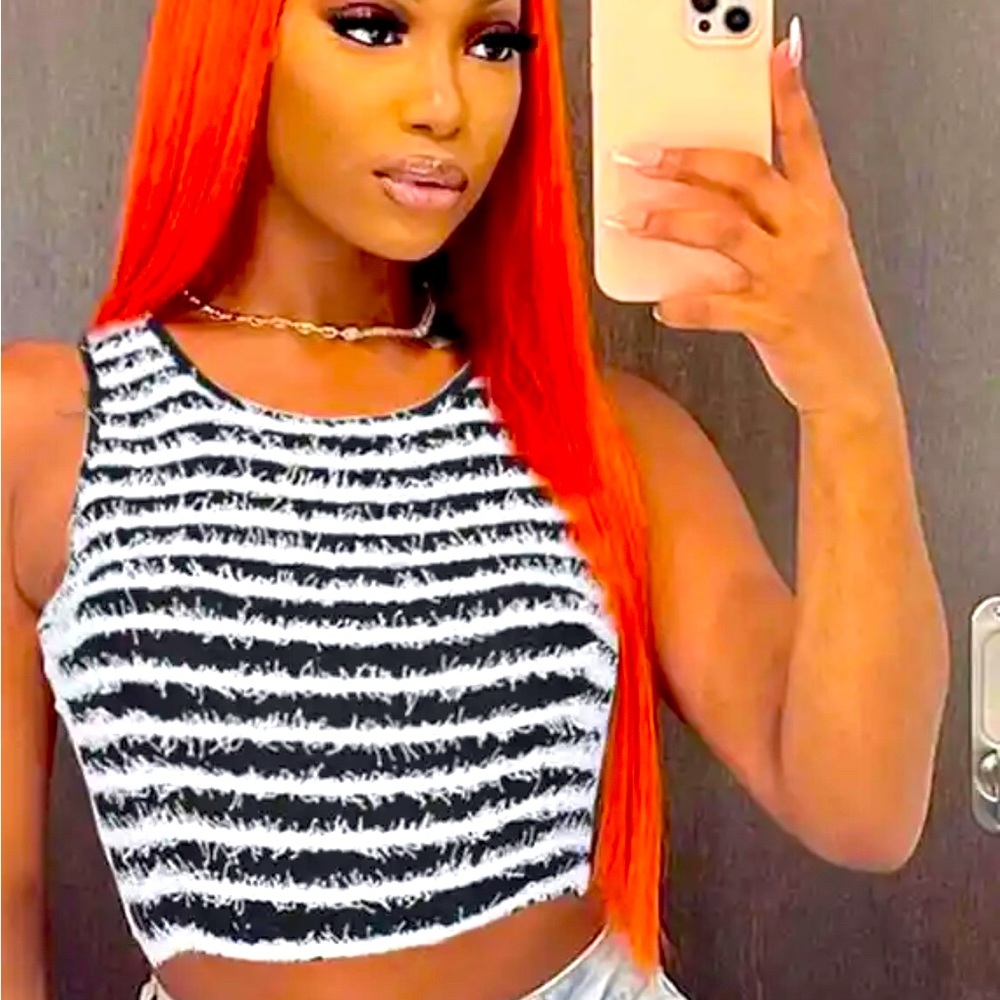 Black and White Crop Top